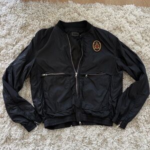 Cordova Black Bomber Jacket with Patch